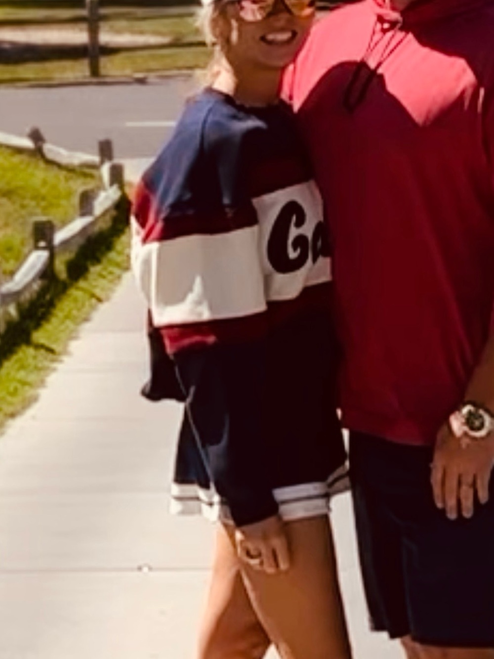 Fore All- Golf'n Women's Crewneck Sweater — Navy, Cream & Red and Skirt SET